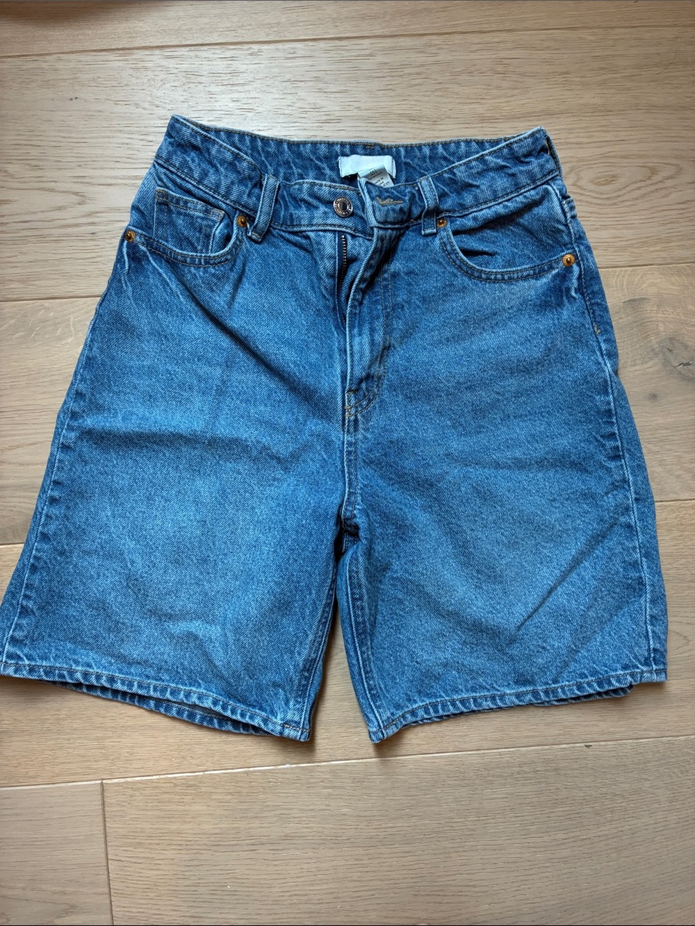 H&M long denim shorts